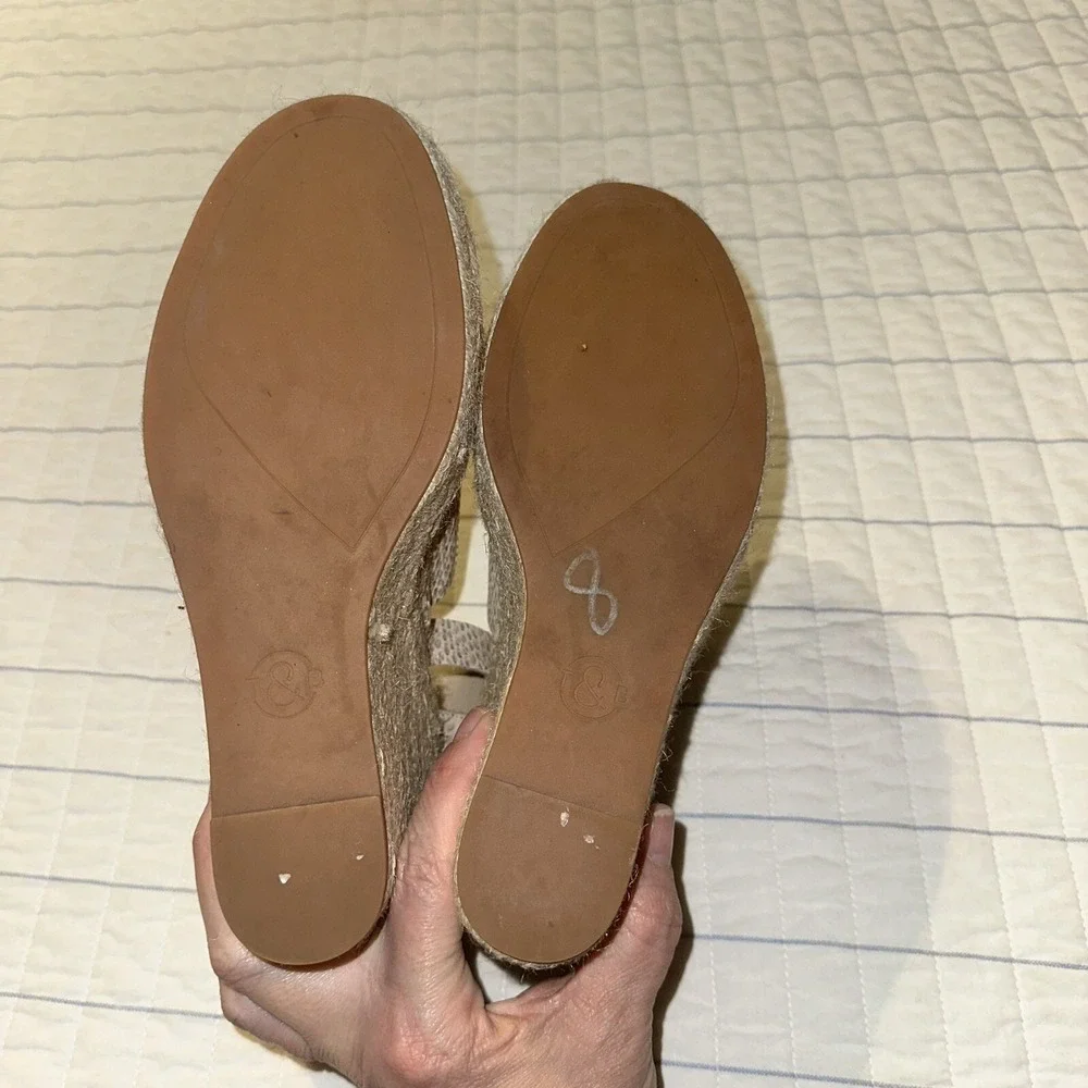Treasure‎ & Bond Sannibel Snakeskin Embossed Leather Espadrille Wedge Sandals 8M